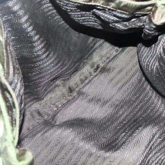 PRADA Tote Bag nylon metal Yellow Gold Auth bs28696 - Picture 13 of 16